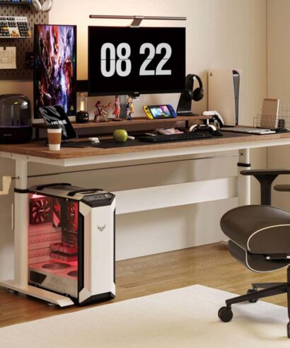 ديسك لاين مكتب عمل منزلي وودي