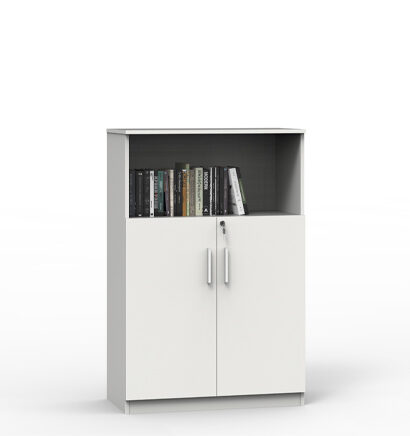 الارا دولاب مكتبي أبيض وودي