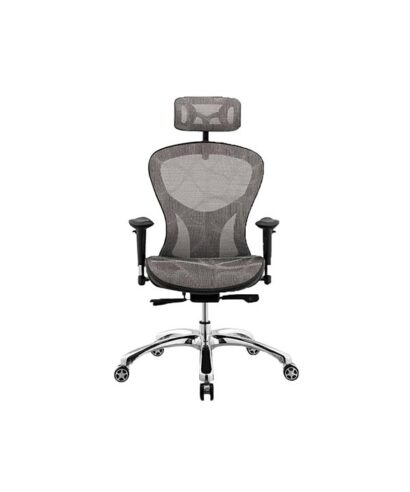 كرسي مكتبي شبك طويل وودي