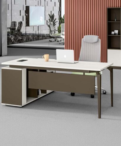 نيو ميامي مكتب 200 سم ابيض وودي