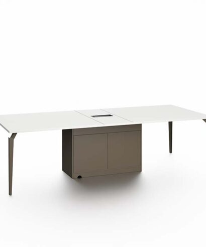 نيو ميامي طاولة اجتماع بيضاء 280 سم وودي