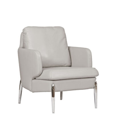 جون كنب مكتبي جلد رمادي وودي